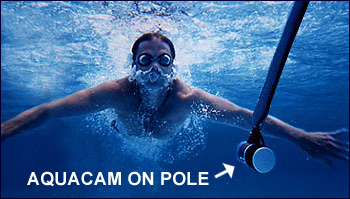 AquaCam underwater shot with pole