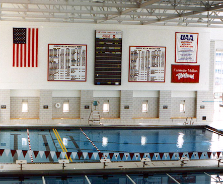 Two college team-only record boards.....One for team records and one for pool records